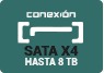 SATAX4 hasta 8mp